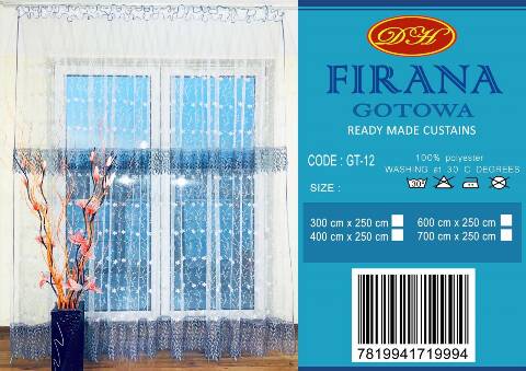 Firanka gotowa 3737 1 kolor 400x250