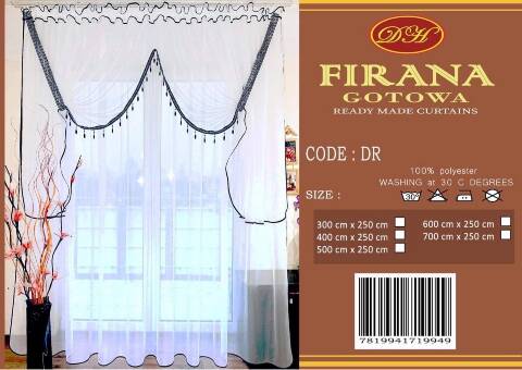 Firanka gotowa 3747 1 kolor 300x250