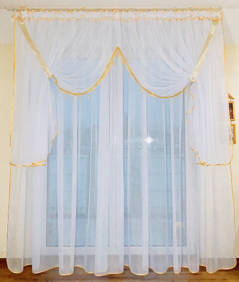 Firanka gotowa 3748 1 kolor 400x150