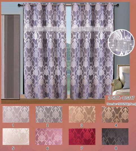 Firanka gotowa 3754 Mix kolor 150x250 1