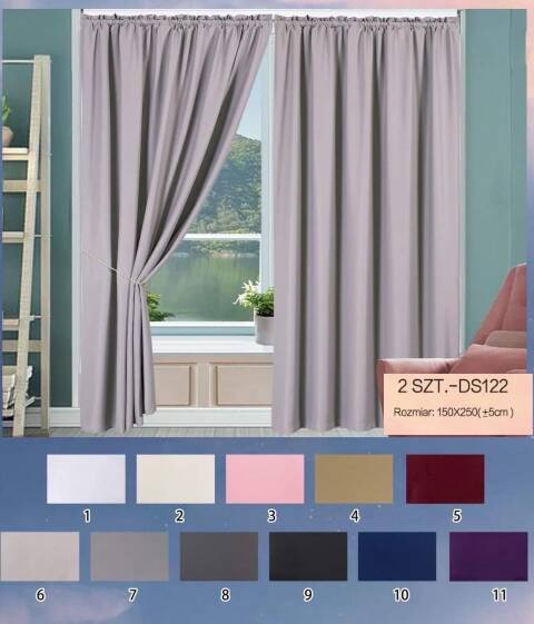 Firanka gotowa 3755 Mix kolor 150x250 1