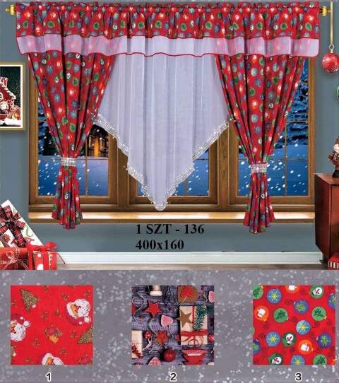 Firanka gotowa 3758 Mix kolor 400x160 1