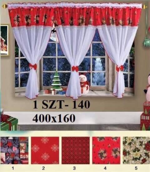 Firanka gotowa 3760 Mix kolor 400x160