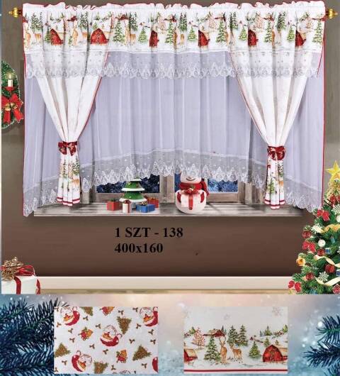 Firanka gotowa 3762 Mix kolor 400x160 1