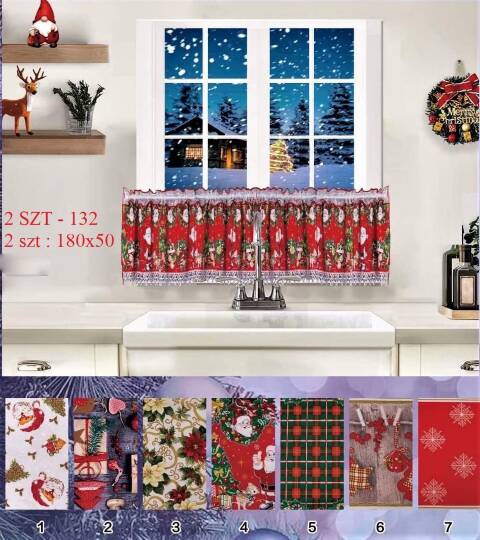 Firanka gotowa 3763 Mix kolor 180x50