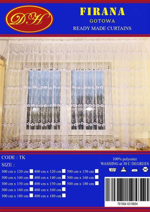 Firanka gotowa 3773 1 kolor 40x250