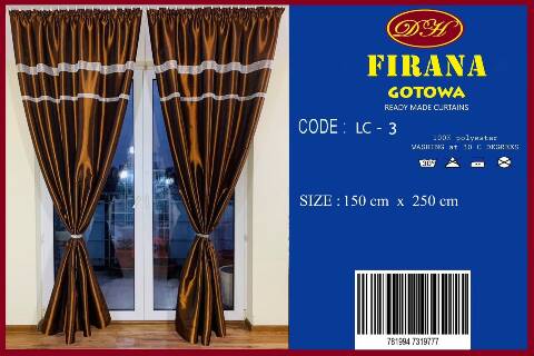 Firanka gotowa 3780 1 kolor 150x250