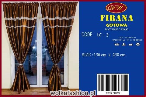 Firanka gotowa 3780 1 kolor 150x250
