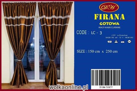 Firanka gotowa 3780 1 kolor 150x250