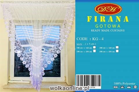 Firanka gotowa 3787 1 kolor 250x160