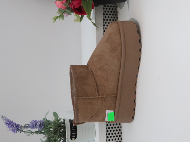 Botki Damskie 2818 KHAKI 36-41 OCIEPLANE 1