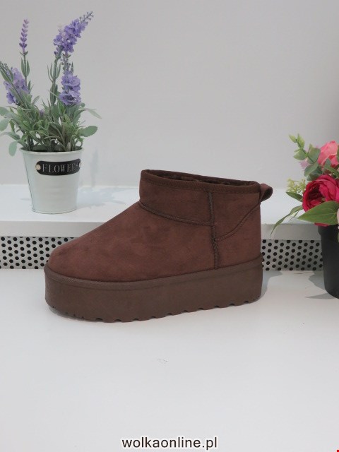 Botki Damskie 2818 BROWN 36-41 OCIEPLANE