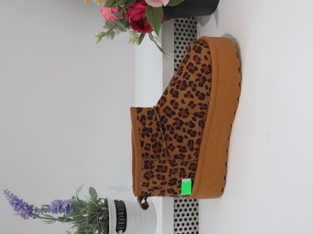Botki Damskie 2818 LEOPARD 36-41 OCIEPLANE 1