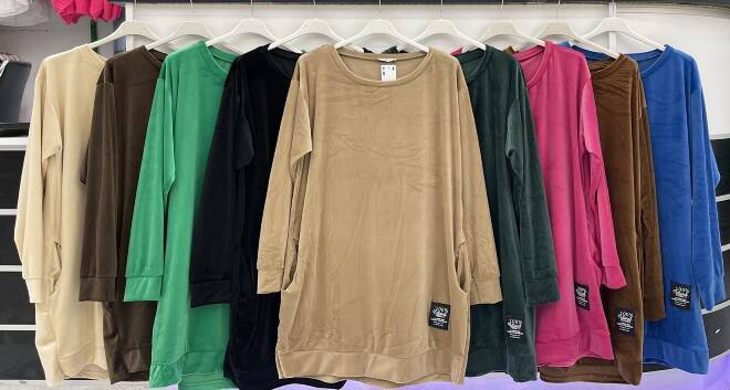 Tuniki welur damskie 3938 Mix KOLOR  Standard 1