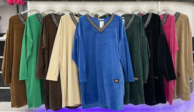 Tuniki welur damskie 3939 Mix KOLOR  Standard 1