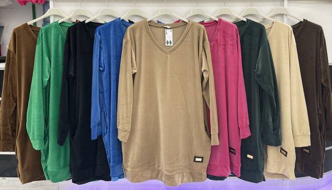 Tuniki welur damskie 3940 Mix KOLOR  Standard 1