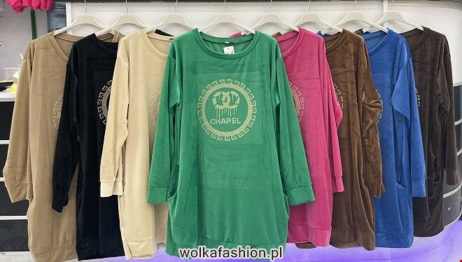 Tuniki welur damskie 3941 Mix KOLOR  Standard