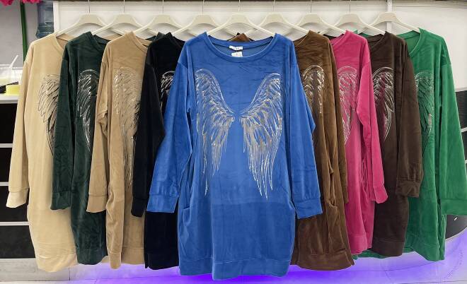 Tuniki welur damskie 3942 Mix KOLOR  Standard 1