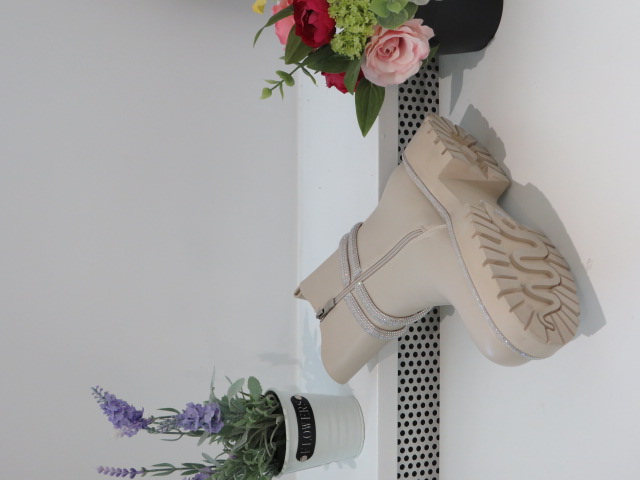 Botki Damskie CLS239 BEIGE 36-41 2