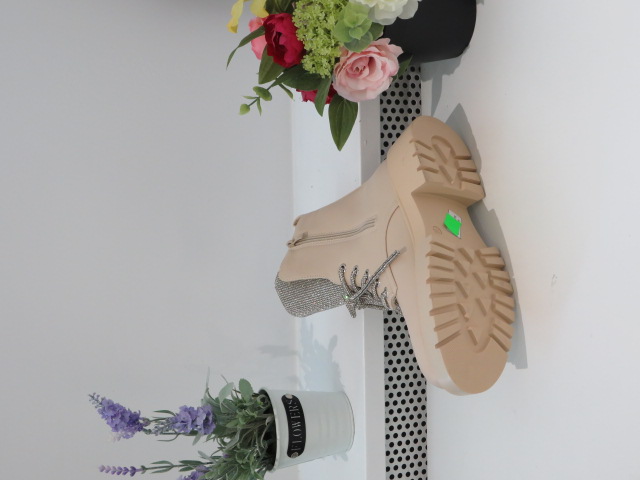Botki Damskie 9510A BEIGE 36-41 2