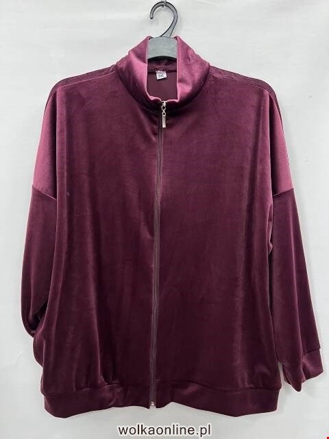 Bluza welurowa damskie 5487 1 kolor 3XL-6XL (Towar Polskie)