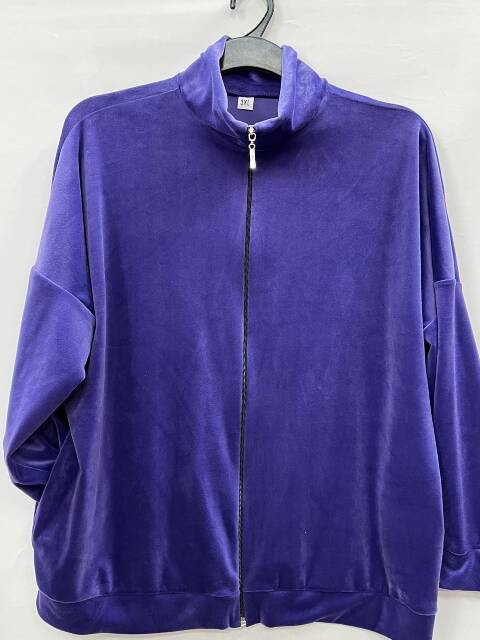 Bluza welurowa damskie 5490 1 kolor 3XL-6XL (Towar Polskie)