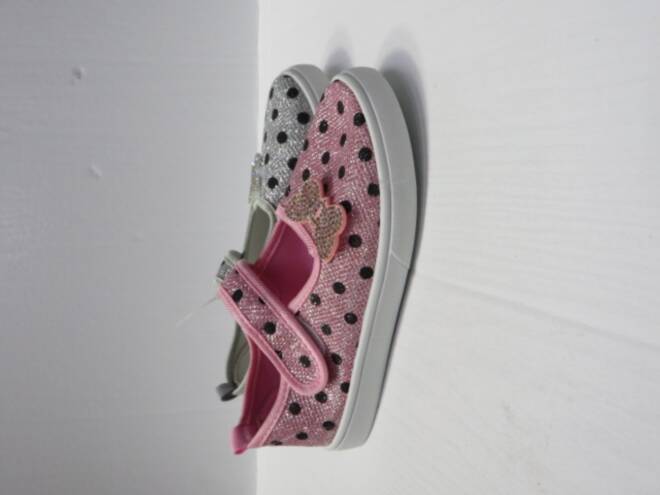 Baleriny Dziecięce 937C BLACK/PINK/SILVER 31-36 1