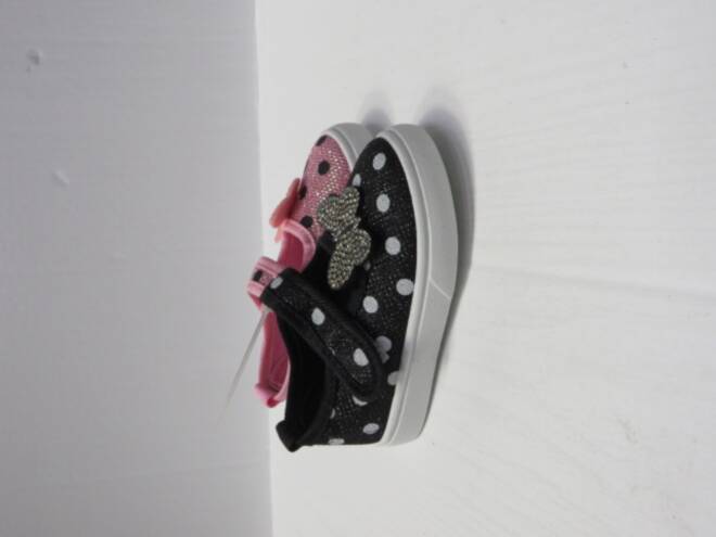 Baleriny Dziecięce 937A BLACK/PINK/SILVER 21-26 1