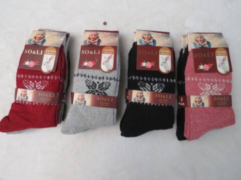 Skarpety angora damskie B601-8 Mix kolor 35-42 1