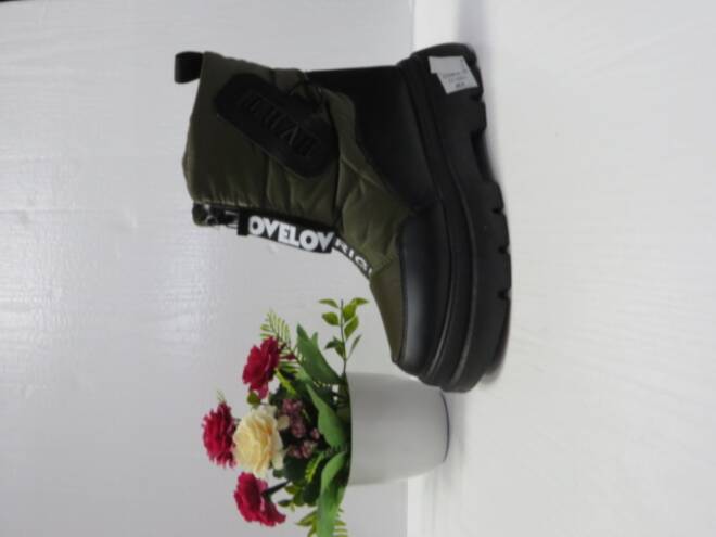  Botki Damskie 5707-11 BLACK/GREEN 36-41