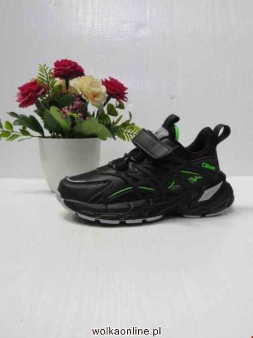 Buty Sportowe Dziecięce LC906 BLACK/GREEN 32-37