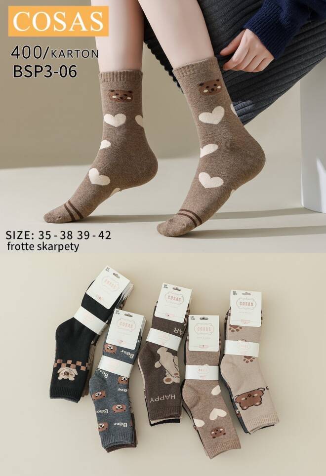 Skarpety damskie BSP3-06 Mix KOLOR  35-42 1