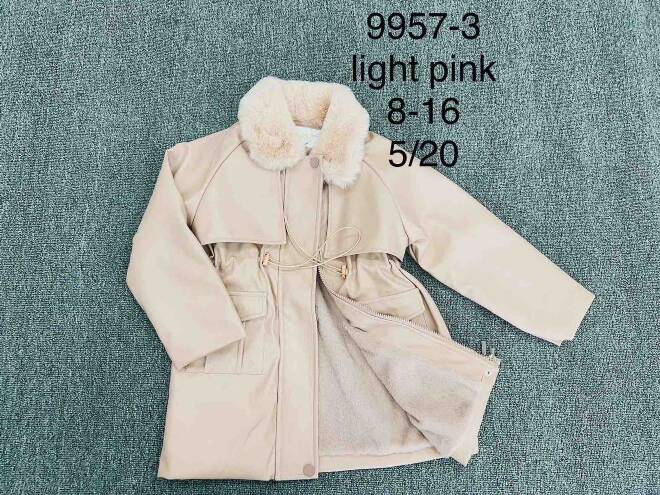 Kurtka zimowa dziewczęca 9957-3 1 kolor  8-16