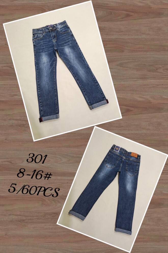 Jeansy chłopięce 301 1 kolor  8-16 1