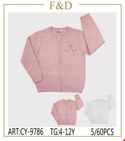 Sweter dziewczęce CY-9786 1 kolor  4-12