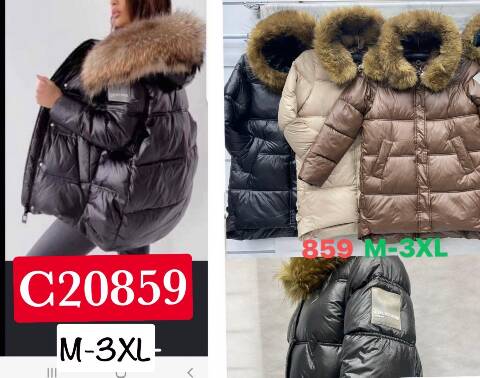 Kurtka zimowa damskie 859 1 kolor M-3XL
