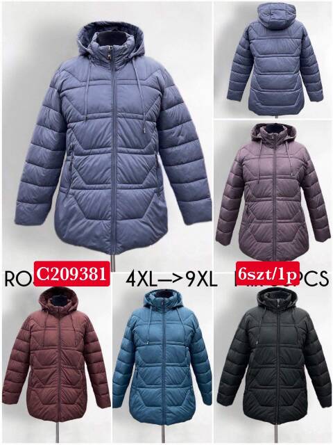 Kurtka zimowa damskie 9381 1 kolor 4XL-9XL