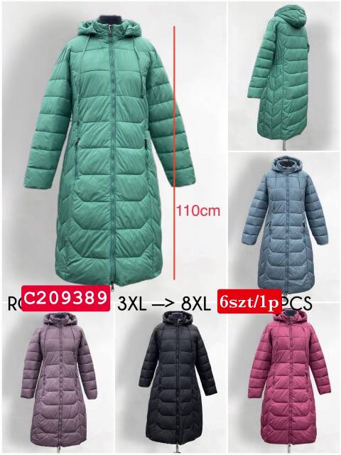 Płaszcze zimowe damskie 9389 1 kolor 3XL-8XL 1