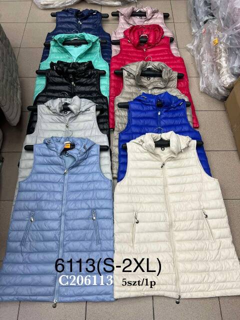 Kamizelka wiosenna damskie 6113 1 kolor S-2XL