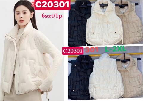 Kamizelka wiosenna damskie 0301 1 kolor L-2XL