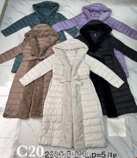 Płaszcze zimowe damskie 2357 1 kolor S-2XL