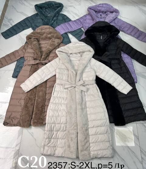 Płaszcze zimowe damskie 2357 1 kolor S-2XL 1
