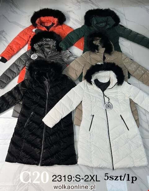Płaszcze zimowe damskie 2319 1 kolor S-2XL