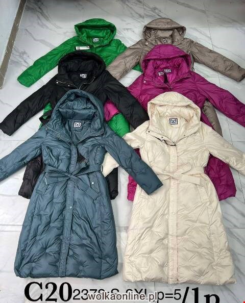 Płaszcze zimowe damskie 2378 1 kolor S-2XL