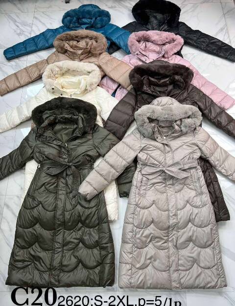 Płaszcze zimowe damskie 2620 1 kolor S-2XL 1