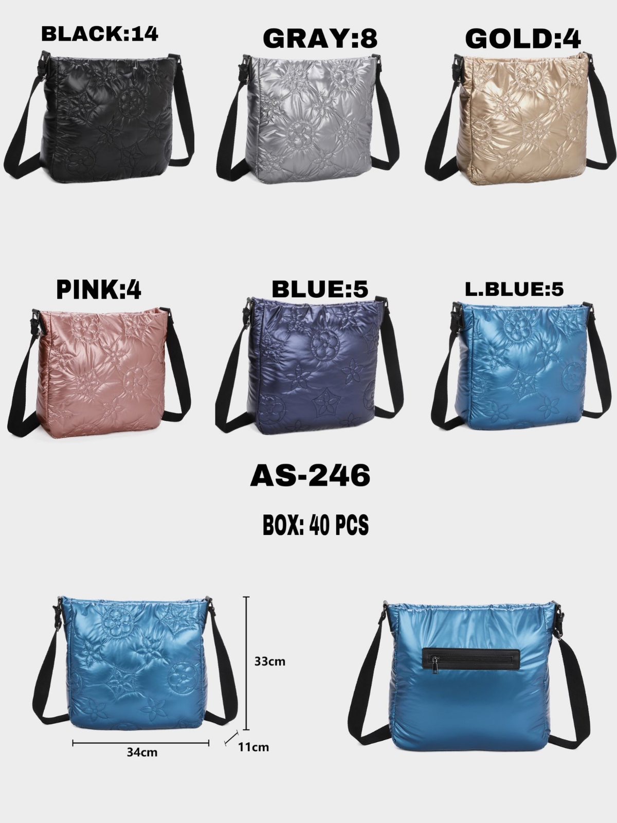 Torebka damskie AS-246 Mix KOLOR  Standard