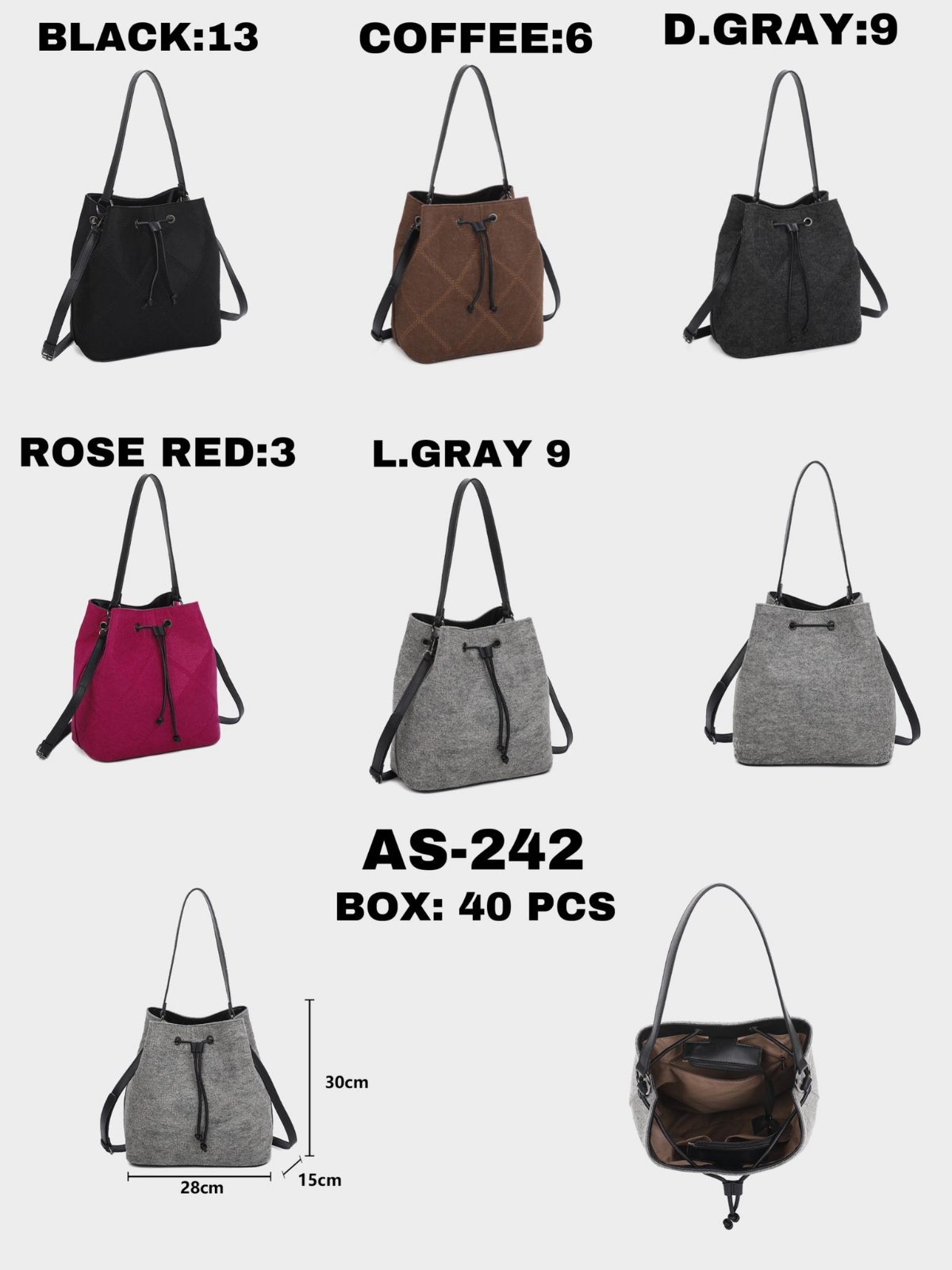 Torebka damskie AS-242 Mix KOLOR  Standard 1