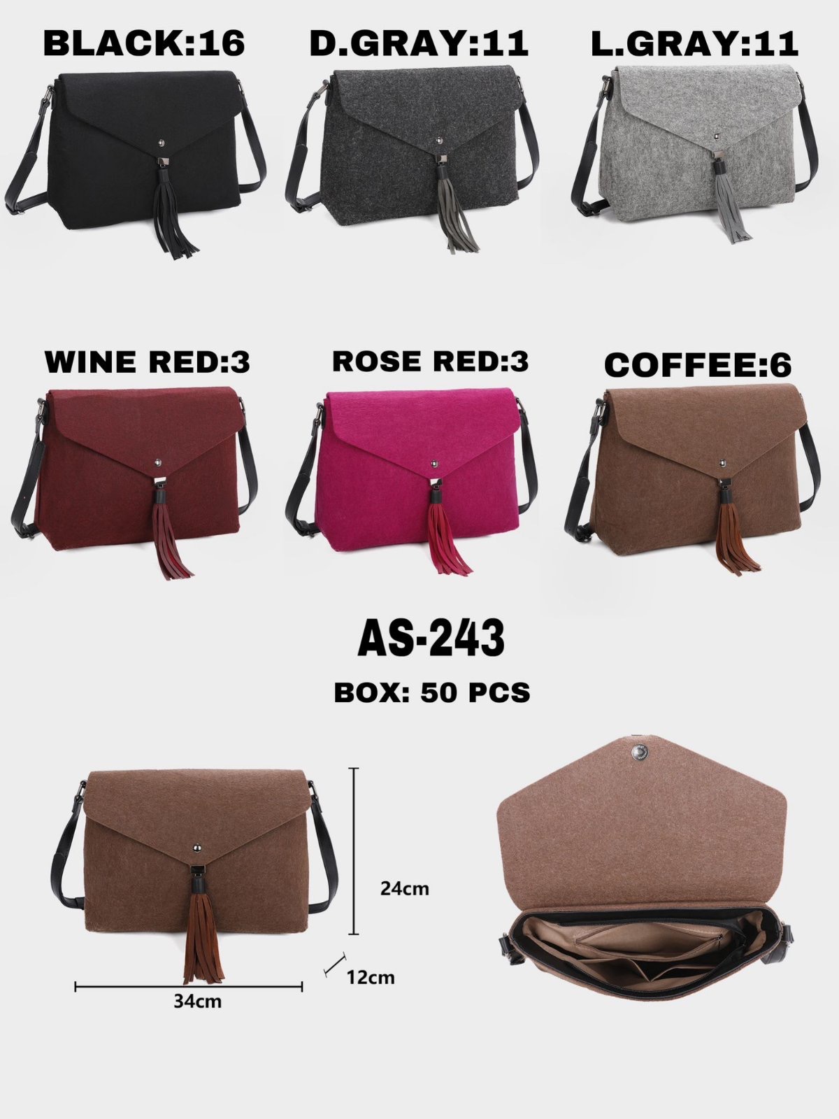 Torebka damskie AS-243 Mix KOLOR  Standard 1