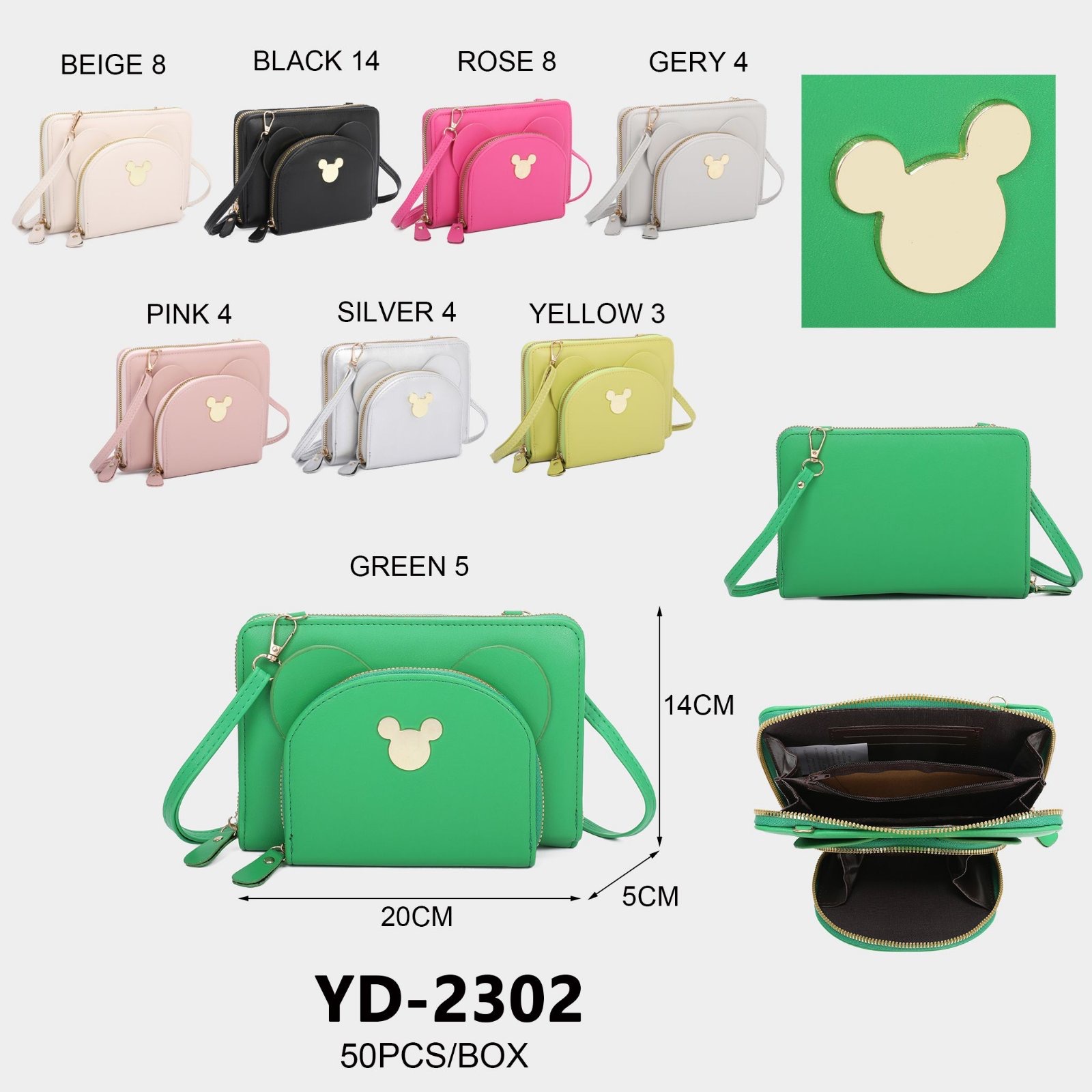 Torebka damskie YD-2302 Mix KOLOR  Standard 1