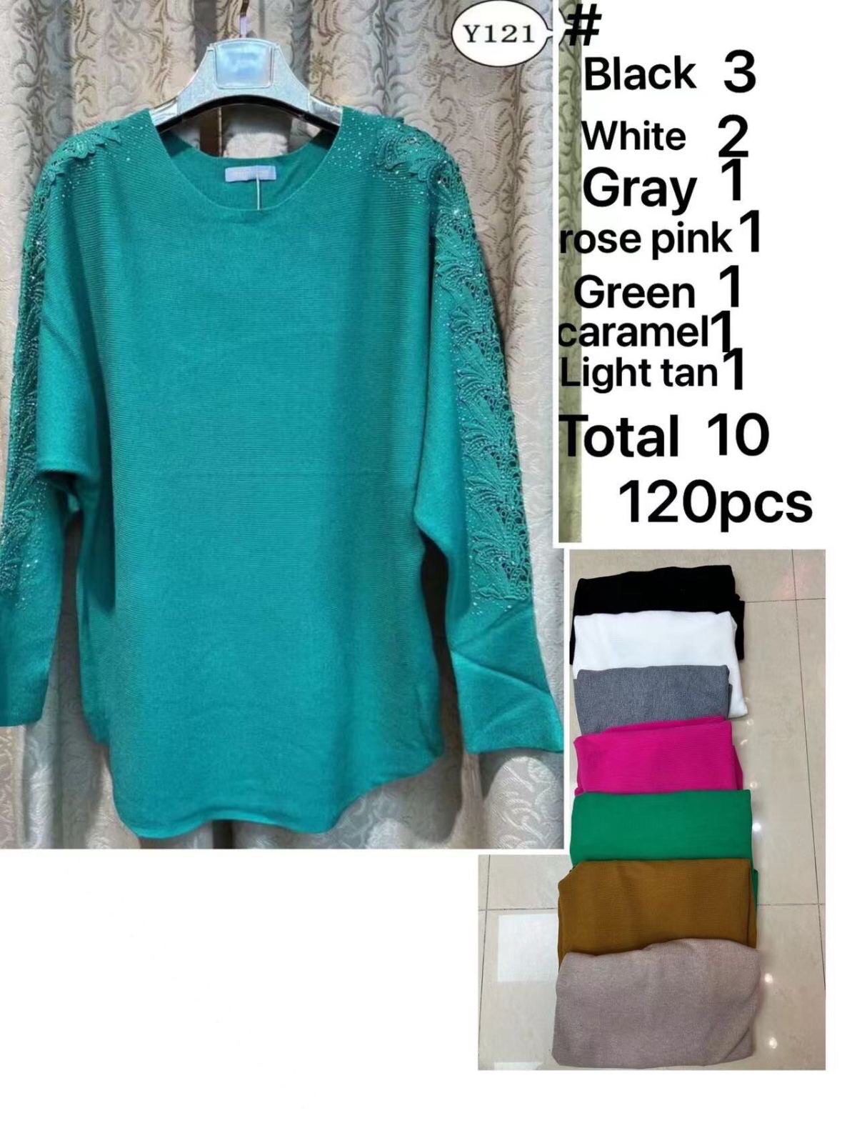 Sweter damskie Y121 Mix KOLOR  Standard